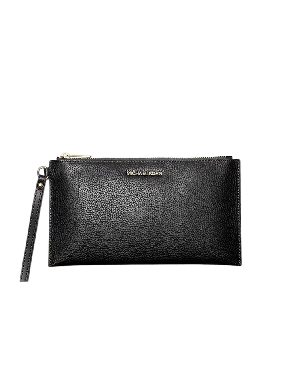 MICHAEL KORS NWOT Genuine Pebbled Leather Jet Set Large Travel Pouch, Black